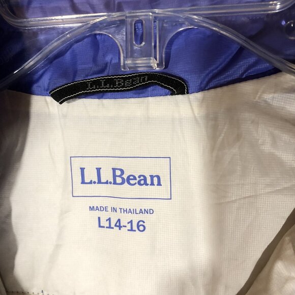 L.L. Bean Primaloft Packaway Colorblock Quilted Jacket Girls Size Large 14-16 - Picture 6 of 13
